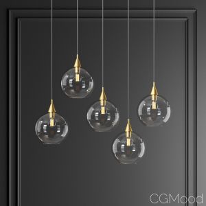 Firefly 5 Bulb Black Pendant Light