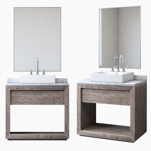 Single Washstand - Deck Mount Gray