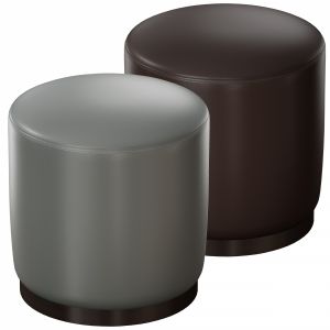 Zoey Leather Swivel Ottoman