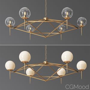 Rowan G Milky & Glass Pendat Chandelier