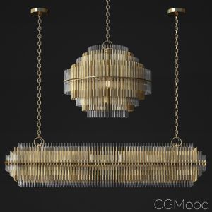 Emile Linear & Round Chandelier Collection Restora