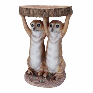 Side Table Animal Meerkat Sisters