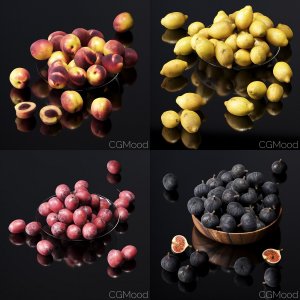 Big collection of 10 sets of fruits and nuts