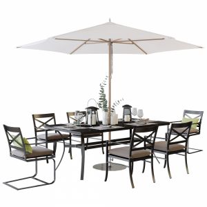 Crate And Barrel Regent Garden Dining Set