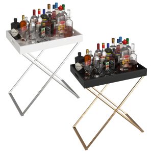 Black And White Mini Bar Beverage Tables