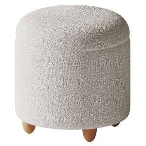 Anthropologie - Boucle Louise Storage Ottoman