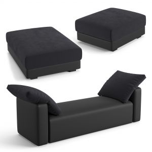 Fendi Casa Halston Bench, Ottoman