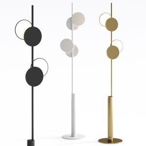 Double Solar Eclipse Floor Lamp