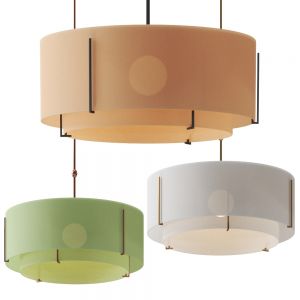 Exos Large Double Shade Hubbardton Forge Pendant