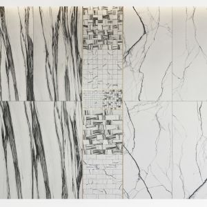 Architectural Design Breach Fall B&w Marble Set 1