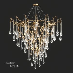 Serip Aqua 19 Lamp Funnel Bespoke Chandelier