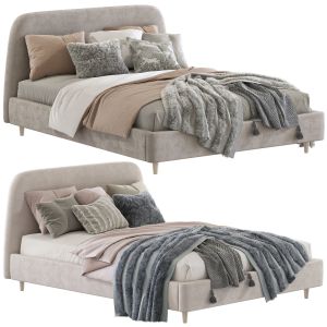 Set 190 Bed Oatmeal Raelynn Upholstered Bed