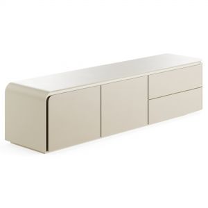 Fendi Edge Low Cabinet Stone Fiddleback Sycamore