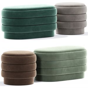 Sofia Ribbed Ottoman Pouf Collection