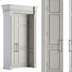 White Wooden Classic Door Set 27