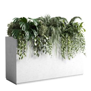 Concrete Box Plants On Stand Set Indoor 270 Conc