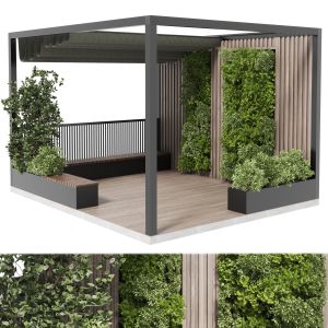 Landscape Furniture With Pergola And Roof Garden 1