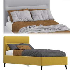 Bed Pyle 90 Velvet Yellow