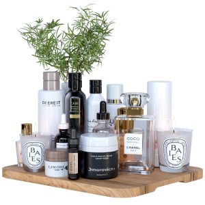 Collection Of Cosmetics For Bathroom