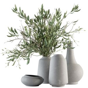 Vase And Plant Decorative Set - Set 81