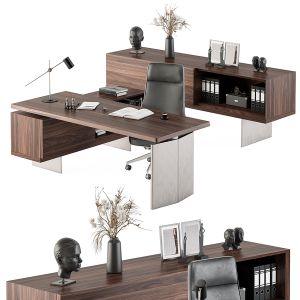 Boss Desk Wood And Steel - Office Furniture 235