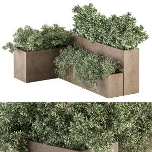 Outdoor Plant Set 278 - Concrete Plant Box Set