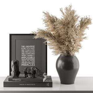 Decorative Set With Dried Plant - Set 82