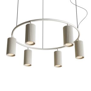 Lups 6 Head Round Nordic Spot Chandelier