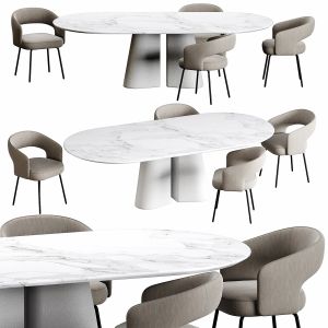 Ditre Italia Pillar Table & 356 Chair