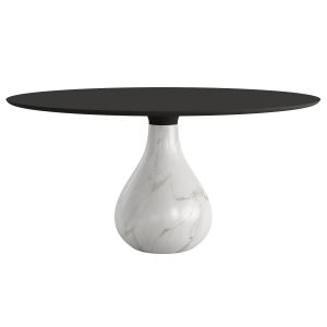 Aqua Round Dinning Table Matte Carrare