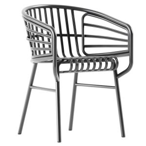 Raphia Alluminio Chair With Armrests By Casamania