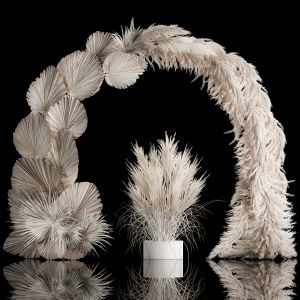 Dried Flower Wedding Arch, Pampas Grass, Palm