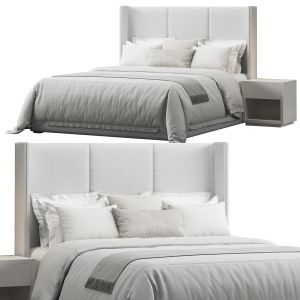 Striped Headboard Bed