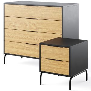 Chest Of Drawers And Bedside Table Savoi