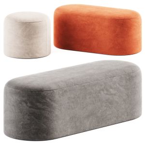 Isola Ottoman And Pouf By Ioc Project Partners