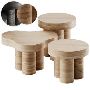 Dom Edizioni Belmont And Gueridon Coffee Table Set