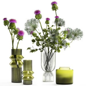 Beautiful Bouquet Of Heracleum Thorn Thistle Vase