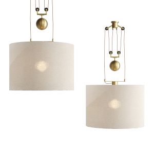 Double Rise & Fall Ceiling Light Card Shade Soane