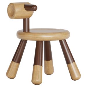 Solid Wood Puppy Stool For Kids