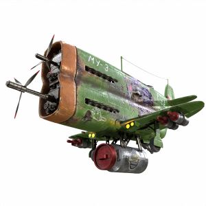 Stylized Realistic Green Airplane