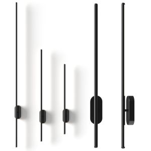 Black Hardwired Linear Wall Sconce - Litfad