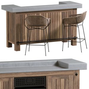 Acacia Ultimate Bar Table And Wendel Bar Stool