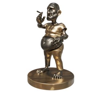 Smoken Man Gold Sculpture