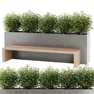 Urban Furniture Bench With Plants