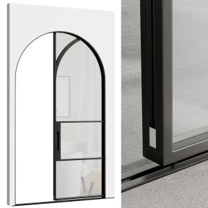 Classic Glass Door - Sliding Metal Door 001