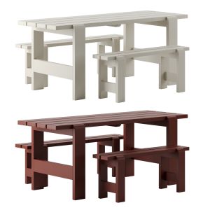 Weekday Table And Bench By Hay