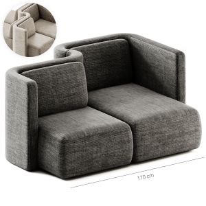 Saba Italia Gala Modular Fabric Sofa Composition 2