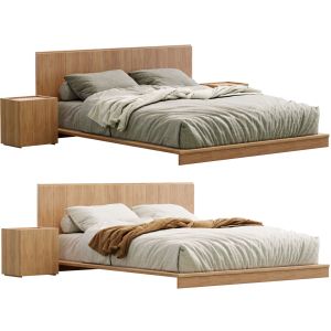 Modern Paneled Wood Bed