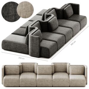 Gala Modular Fabric Sofa 5 By Saba Italia