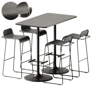 Casual High Table By Bene And Flow Aluminium Stool